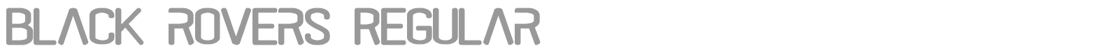Black Rovers font preview